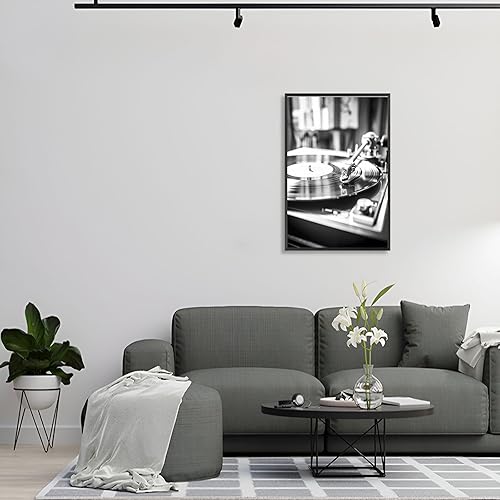 Miniatura 5 de Dcvjiy Póster de tocadiscos de vinilo vintage, lienzo blanco y negro, arte de pared, fotografía, estética, impresiones para el hogar, dormitorio,