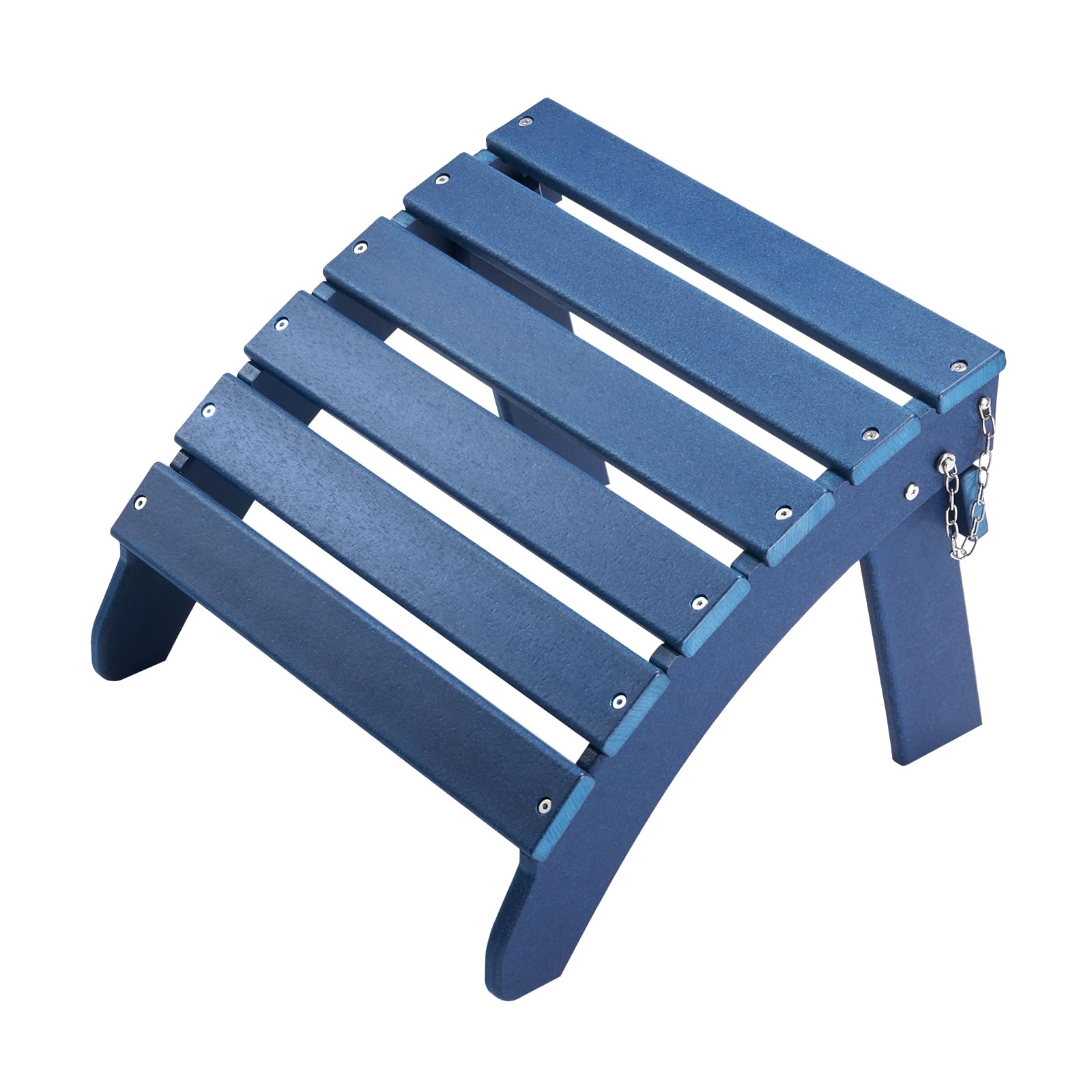 VEVOR 2 PCS Reposapiés Adirondack Plegable de Plástico HDPE 475 x 480 x 350 mm, Reposapiés Adirondack Resistente a la Intemperie para Silla Adirondack para Porches Exteriores, Césped, Patios, Azul