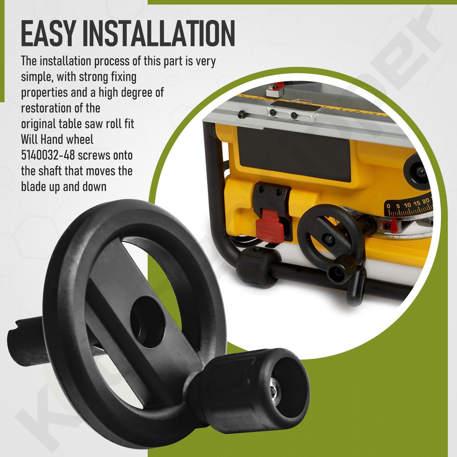 Dewalt 5140032-48 Replacement Table Saw Handwheel Handle UPC