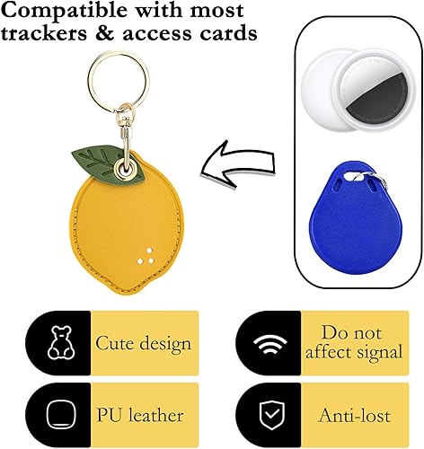 Miniatura 132 de Funda de cuero para llavero para Apple Airtag, funda protectora de AirTag con anillo para llavero, funda antiarañazos para llaves