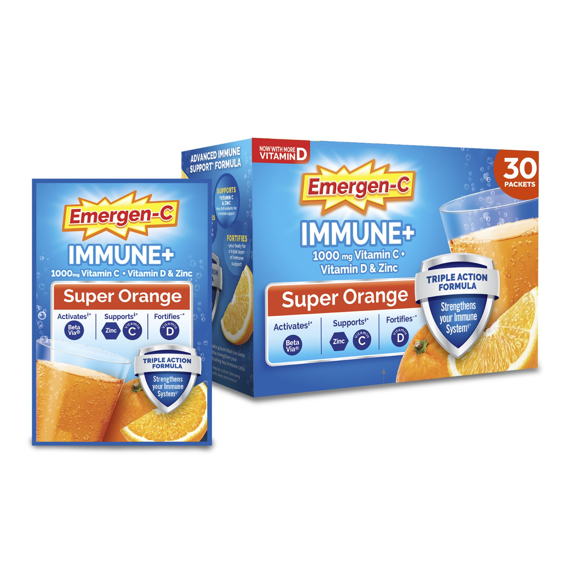 Emergen-C Immune+ Triple Action Immune Support Powder