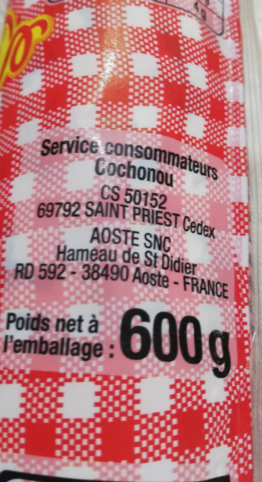 Cochonou Saucisson Sec Le Familial, 600g