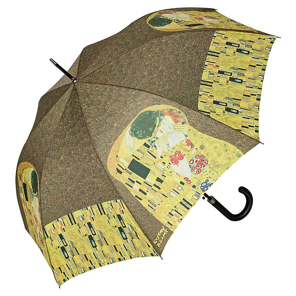 VON LILIENFELD® Ombrello Automatico Pioggia Lungo Classico Donna Arte Gustav Klimt: Il bacio