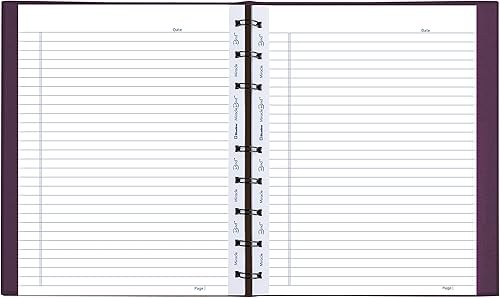 Miniatura 3 de Blueline MiracleBind - Cuaderno recargable, tapa dura similar a un lagarto, 9.25 x 7.25 pulgadas, 150 páginas a rayas, uva (AF9150.95)