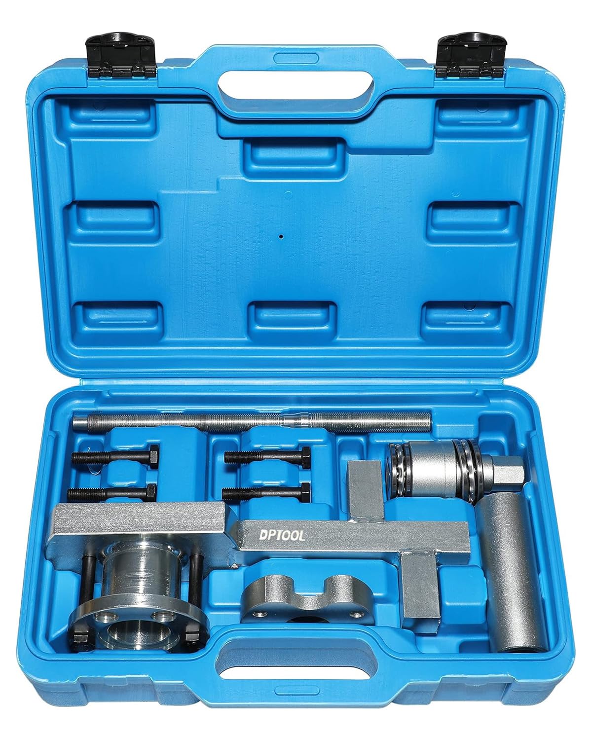 DPTOOL Outil d'installation de poulie de Vilebrequin Extracteur d'amortisseur de Vilebrequin Compatible avec Jaguar Land Rover 3.0 V6, 5.0 V8 303-1437 303-1438 303-1439 303-1440 303-1441
