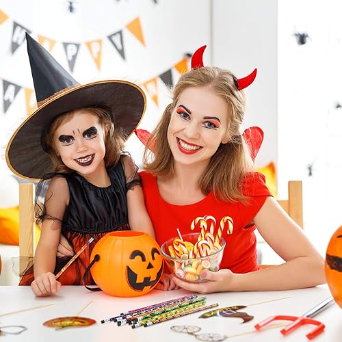 Miniatura 4 de Outus 48 lápices de Halloween, multicolor, fantasma, calabaza, lápiz surtido de artículos de papelería de Halloween, 12 estilos