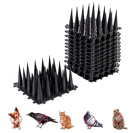 PlastKart Bird Spikes |Black| Pack of 200 Bird Spikes | Repellent Spike,Pigeon Spikes, Pigeon Problem Solutions, UV Stabilized Bird Spikes for Outdoor AC Unit & Balcony Railing, Pigeon Control