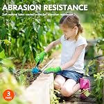 Vgo 3Pairs Age 5-7 Kids Gardening Gloves,Children Yard Work Gloves,Soft Safety Rubber Gloves(XXS,Blue+Green+Purple,RB6013-KID)