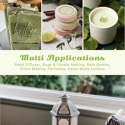 Miniatura 6 de ARVIDSSON - Juego de aceites esenciales naturales, aceites aromáticos naturales para hacer velas, hierba recién cortada, brisa del océano, lluvia,