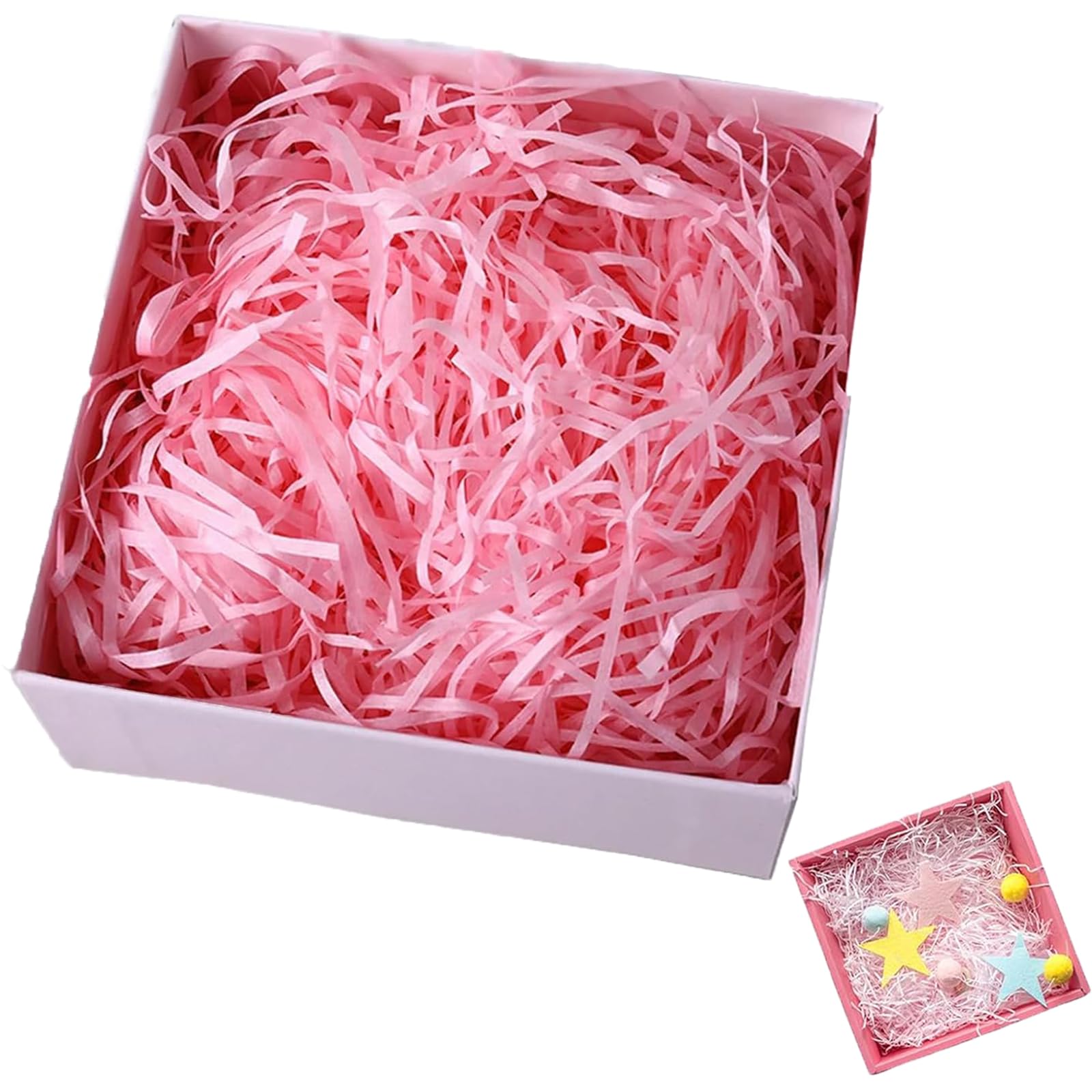 (100 Grams) Shredded Tissue Paper,Pink Shredded Tissue Paper,Pink Tissue Paper Shredded,Pink Paper,Light Pink Shredded Tissue Paper For Gift Boxes Decoration,Valentine'S Day,Christmas,Birthday Gift