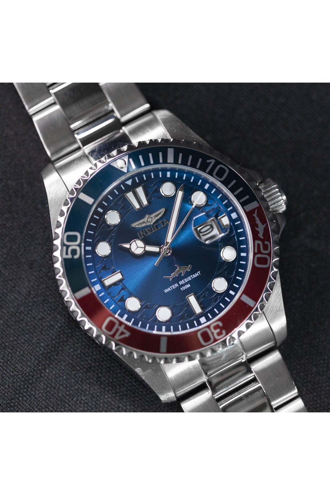 Invicta Pro Diver Men's 43mm Stainless Steel Blue dial (One Size, Silver)