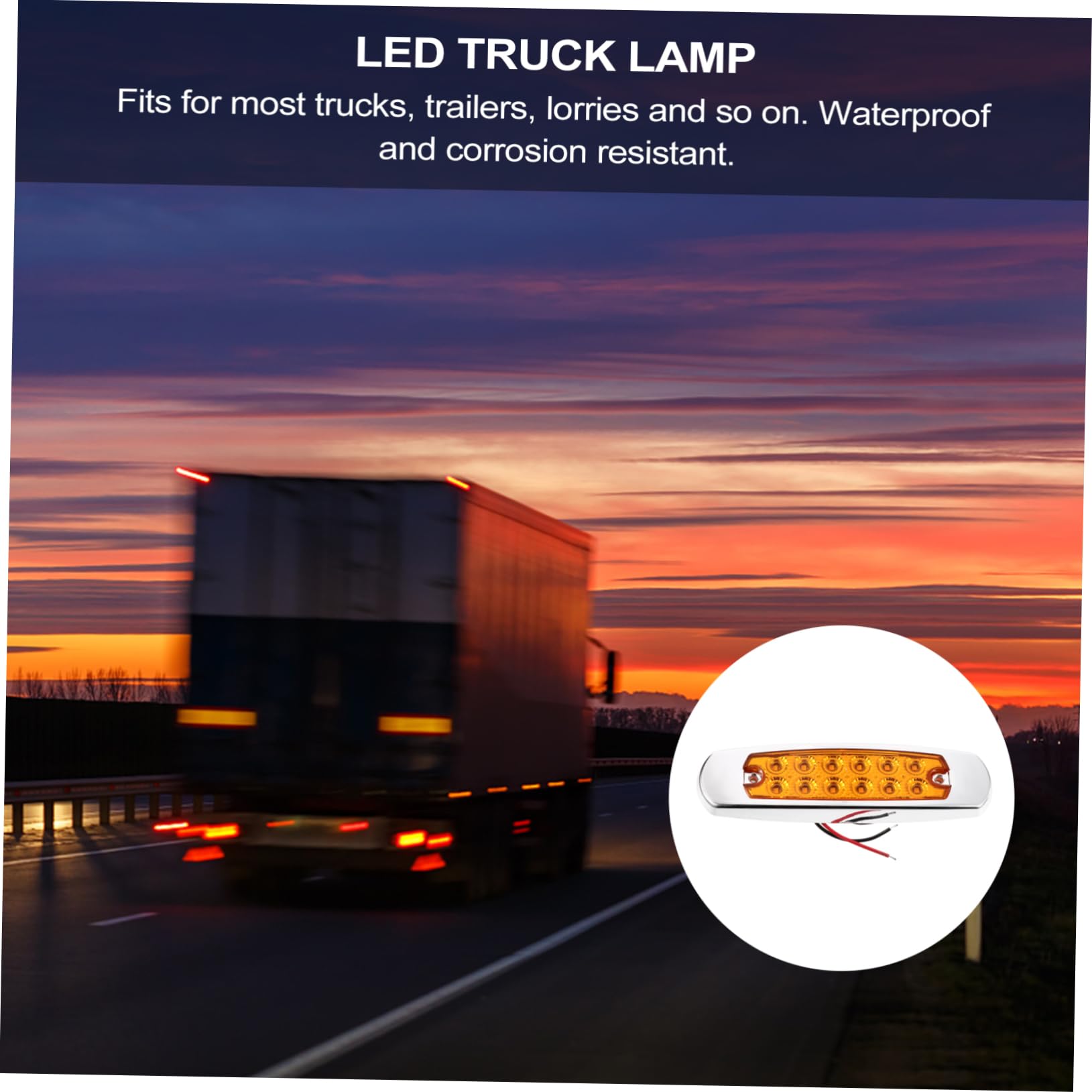 6 Piezas 12 luces laterales luz lateral del remolque bloqueo del pedal del coche pilotos remolque led pilotos remolques led luces traseras de camiones LED luz indicadora de camión