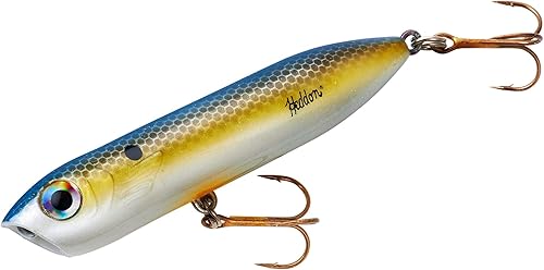 Heddon Chug'N Spook Popper - Señuelo de pesca para agua salada y agua dulce Foxy Shad,Baby Bass,Negro(Black Shiner),Hueso,G-Finish Foxy Shad,Okie