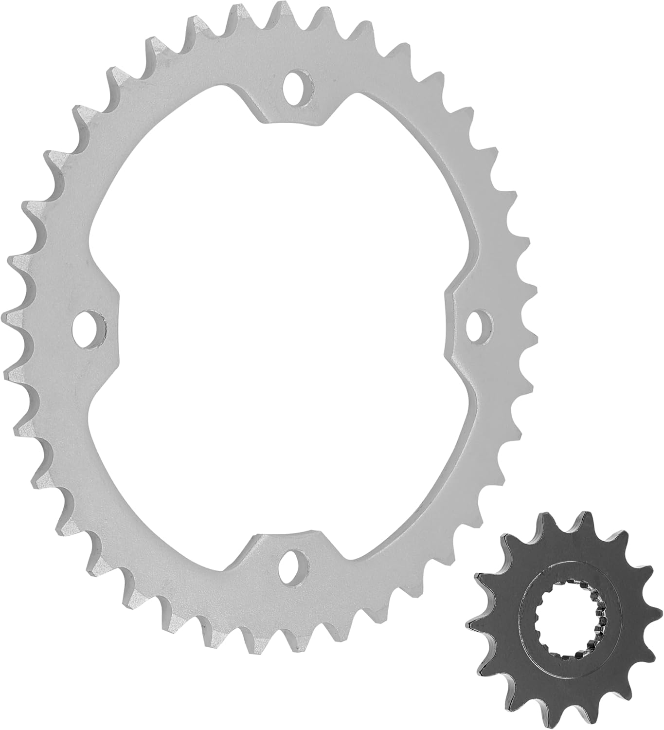Caltric Front & Rear Sprockets Compatible with Yamaha Raptor 700 Yfm700R Yfm-700R 2006-2014