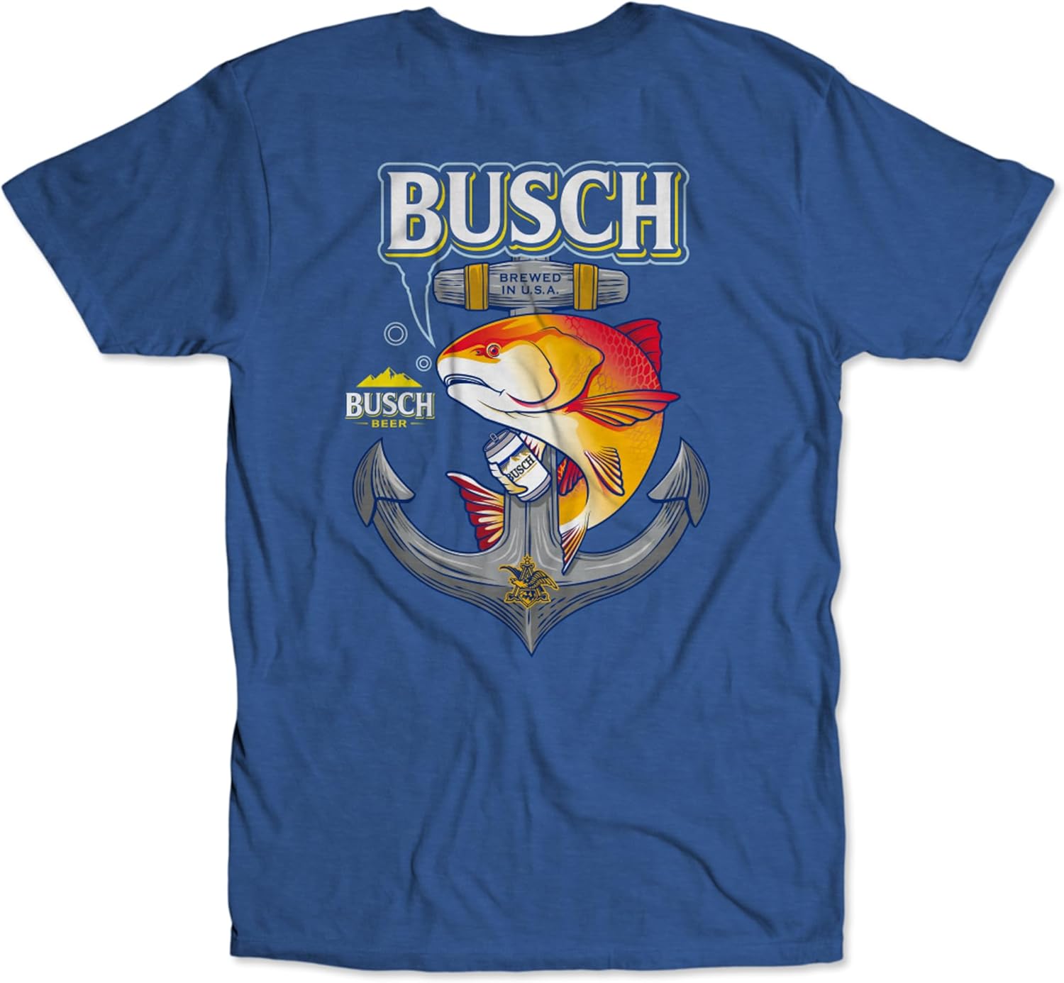 Busch Beer Fishing and Anchor T-Shirt – Nautical Lake Day Tee