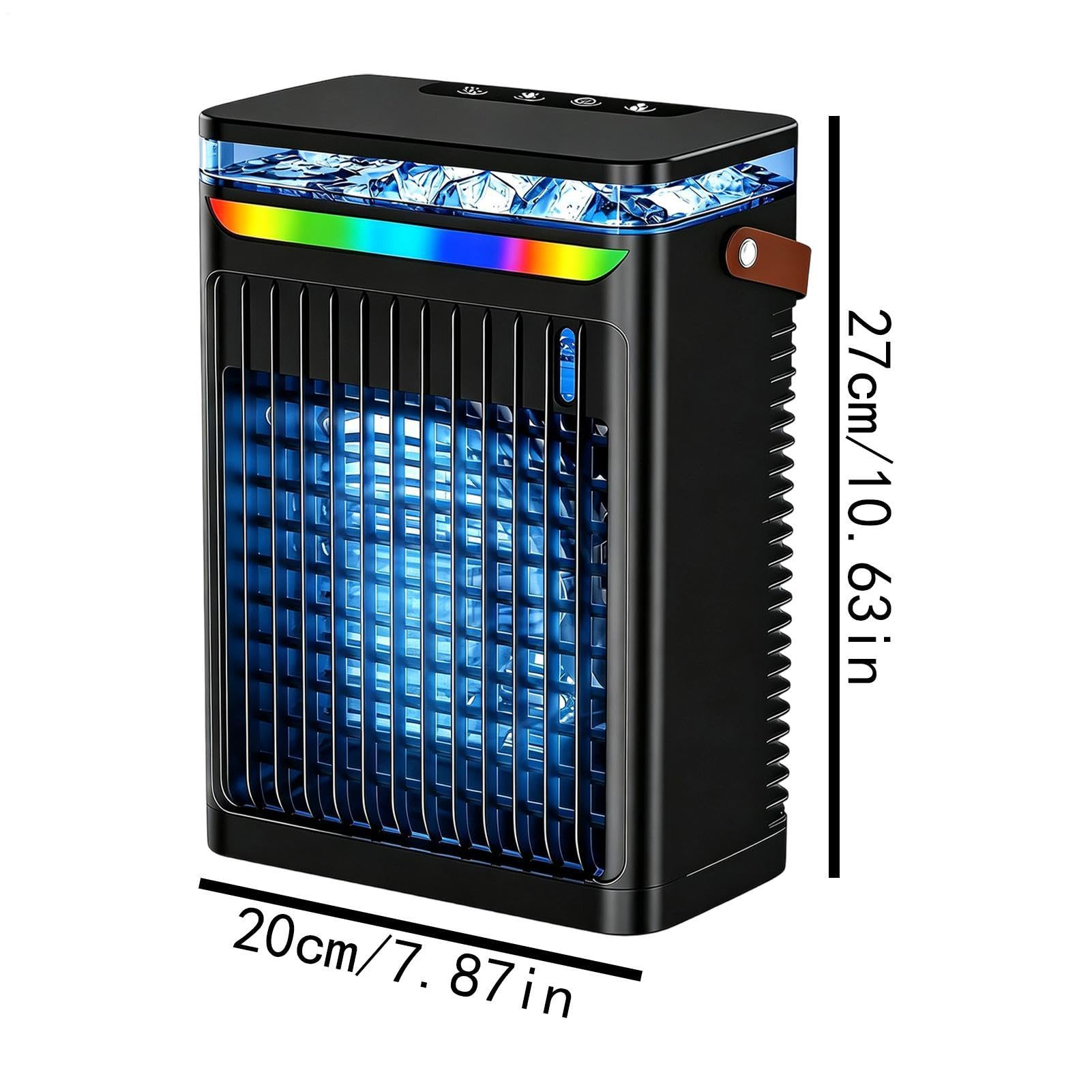Ventilatore Nebulizzatore Ventilatore Da Tavolo A 6 Velocità Con Luce A 7 | Ventilatore Nebulizzatore Interno Con Serbatoio 800ml Per Auto Spiaggia Campeggio Camera Casa