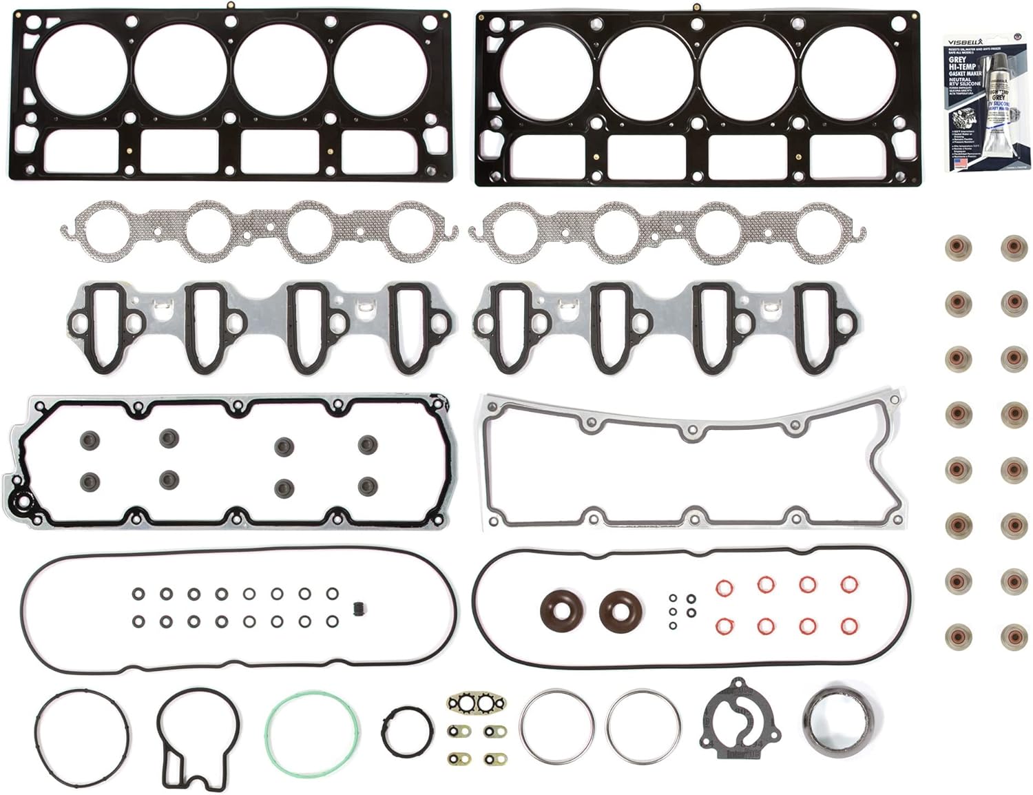 MA-4216908345 MLS Head Gasket Set Compatible With/For 04-09 GM 6.0L V8 Vortec 6000 LQ4 LQ9 LS2