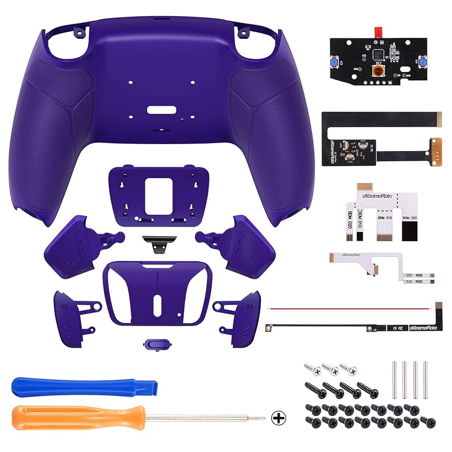 PlayStation4 - T-rise Amazon.com: eXtremeRate White Rubberized Grip Programable