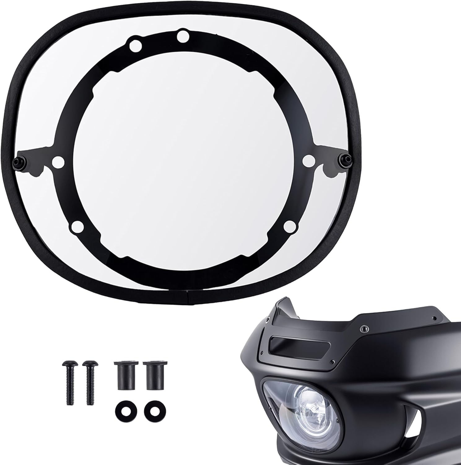 Low Rider ST Headlight Fairing Cover, Motorcycle Headlight Cover for Harley, Clear Headlight Protection Cover Compatible with Harley 22-25 Softail Low Rider ST, 22 El Diablo