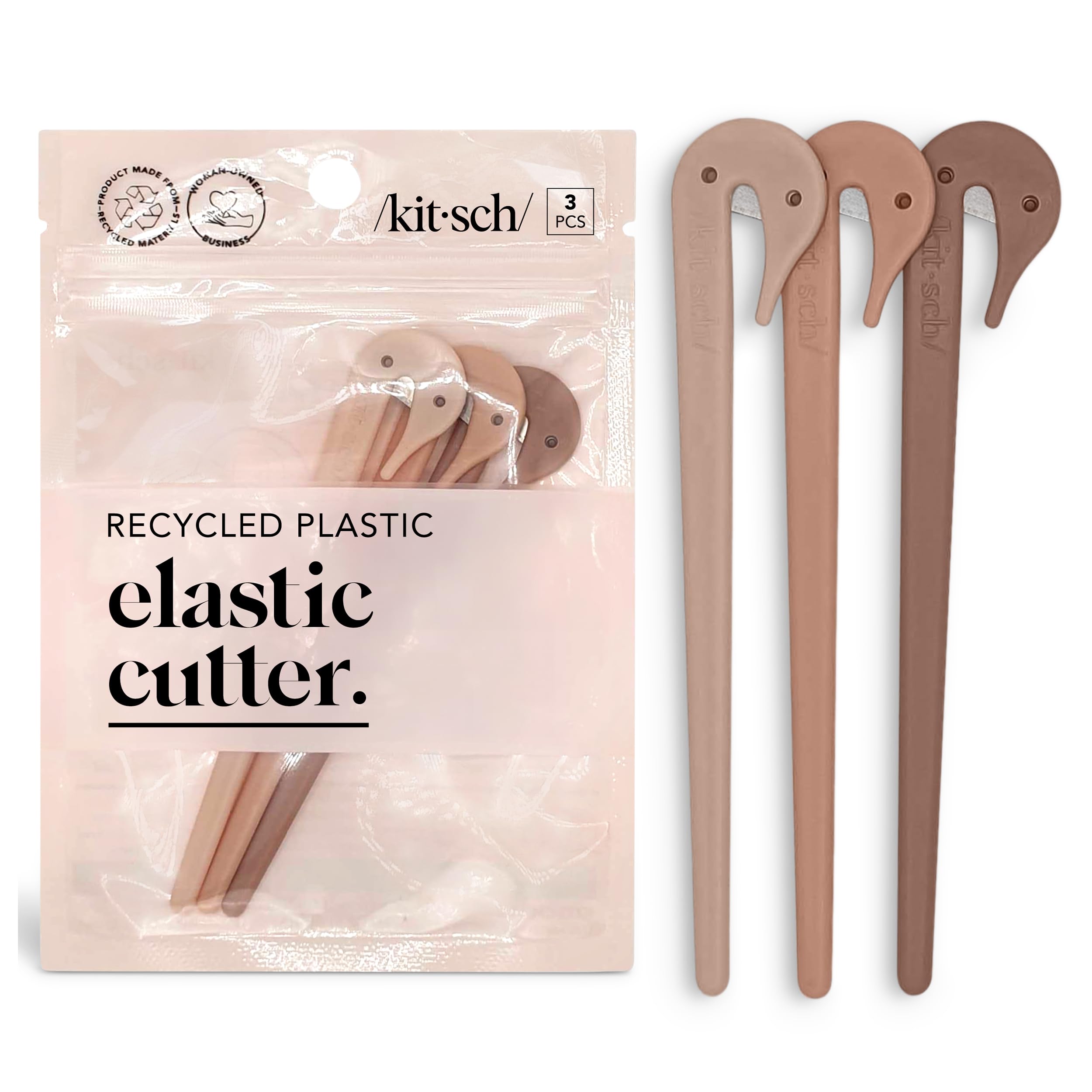 Kitsch Hair Tie Cutter – Easy To Use, Pain Free Rubber Band Cutter for Hair Kids, Baby & Toddler Girls – Multicolor, 3pc Set