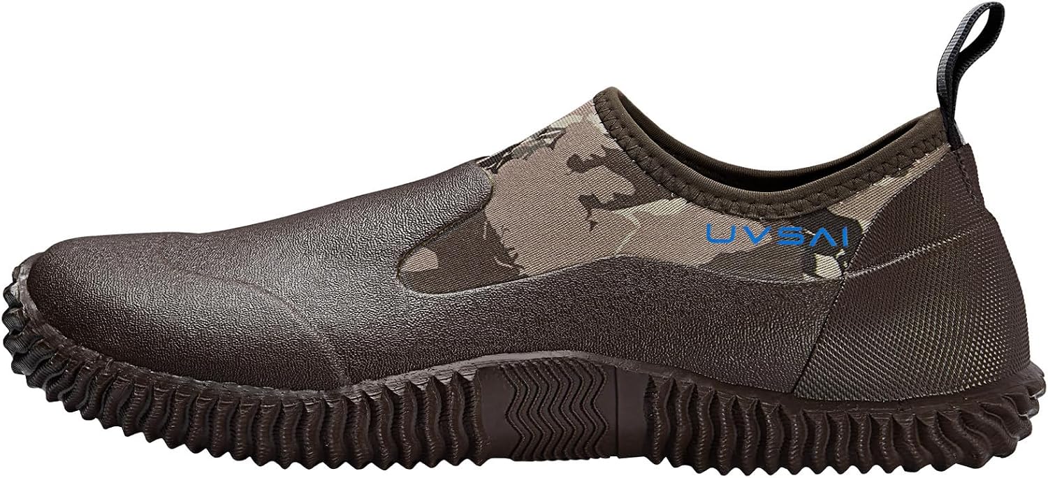 Men’s Waterproof Garden Shoes Rain Boots Slip-On Footwear for Gardening Farming Camping Lawn Care Yard Work