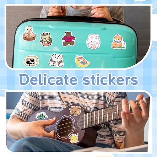 Miniatura 4 de 100 calcomanías lindas de animales para niños, calcomanías para botellas de agua, calcomanías para botellas de agua, calcomanías de vinilo