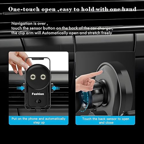 Miniatura 7 de Soporte de teléfono celular cargador inalámbrico para automóvil, soporte de teléfono de sujeción automática de 15 W para tu automóvil compatible con
