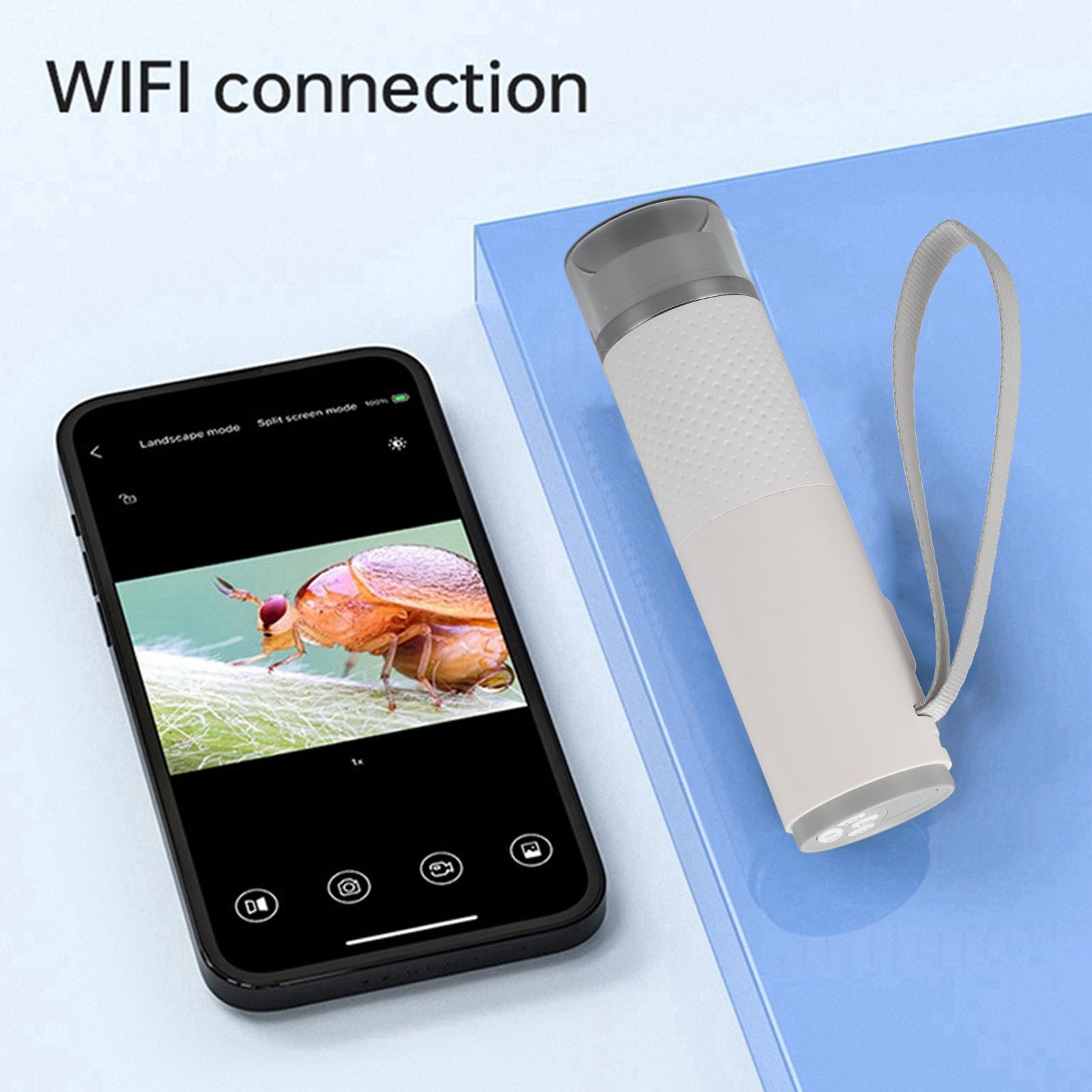 Microscopio Digital Inalámbrico, Aumento 50X-1000X 1080P WiFi