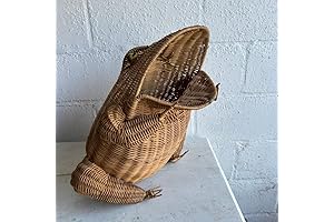 Vintage Wicker Frog Basket