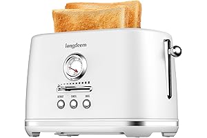 2 Slice Toaster with Extra Wide Slots & Removable Crumb Tray -...