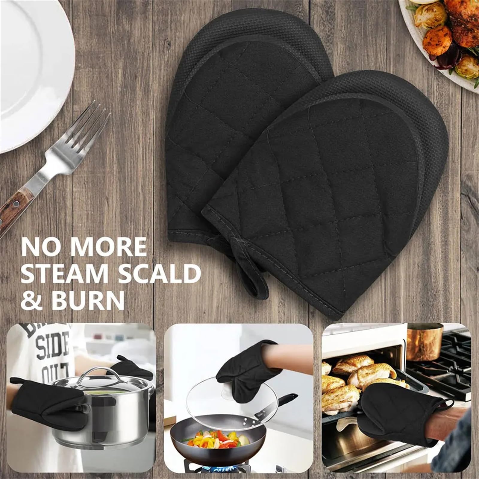 MRKU Guantes para Hornear, Guantes de Cocina Resistentes al Calor, Utensilios de Cocina para Todas Tus Aventuras culinarias.