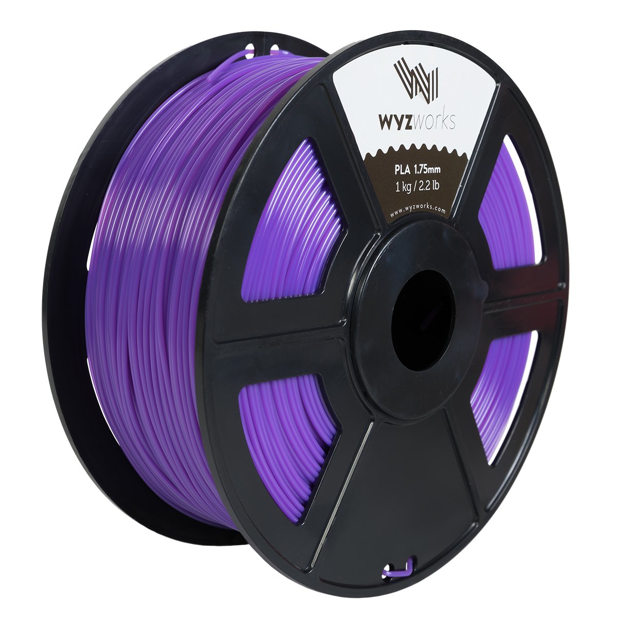 WYZworks PLA 1.75mm [ Purple ] Premium Thermoplastic Polylactic Acid 3D Printer Filament - Dimensional Accuracy +/- 0.05mm 1kg / 2.2lb + [ Multiple Color Options Available ]