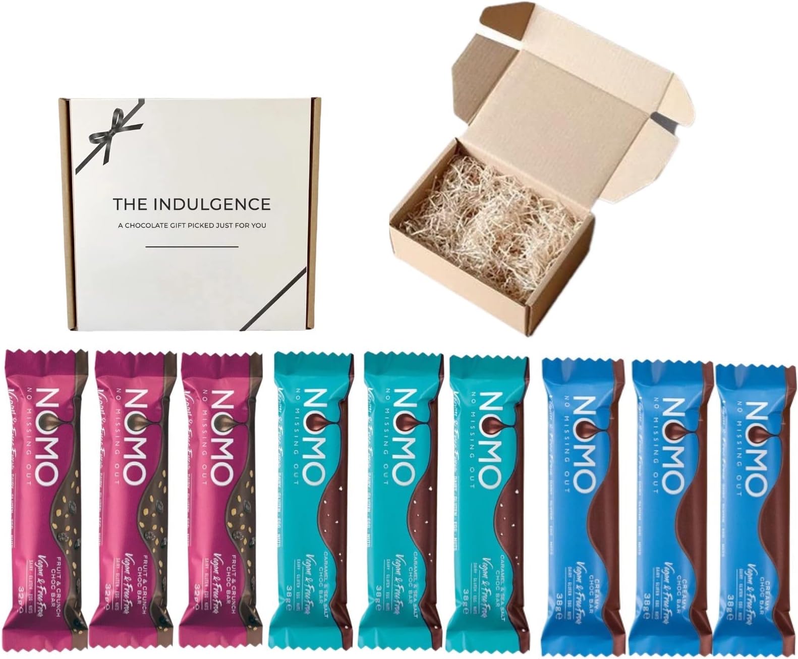 Nomo Vegan Chocolate Gift 9 x Small Bars Mixed Case Selection Box