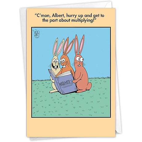 NobleWorks Funny Easter Paper Greeting Card 5"x7"