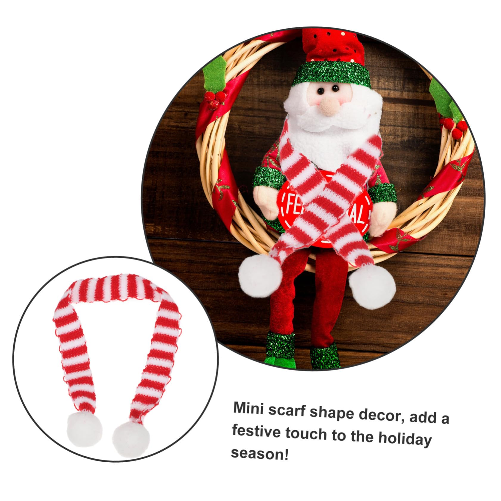 BESPORTBLE mini sciarpa natalizia per feste Natale minuscolo mini sciarpa per della