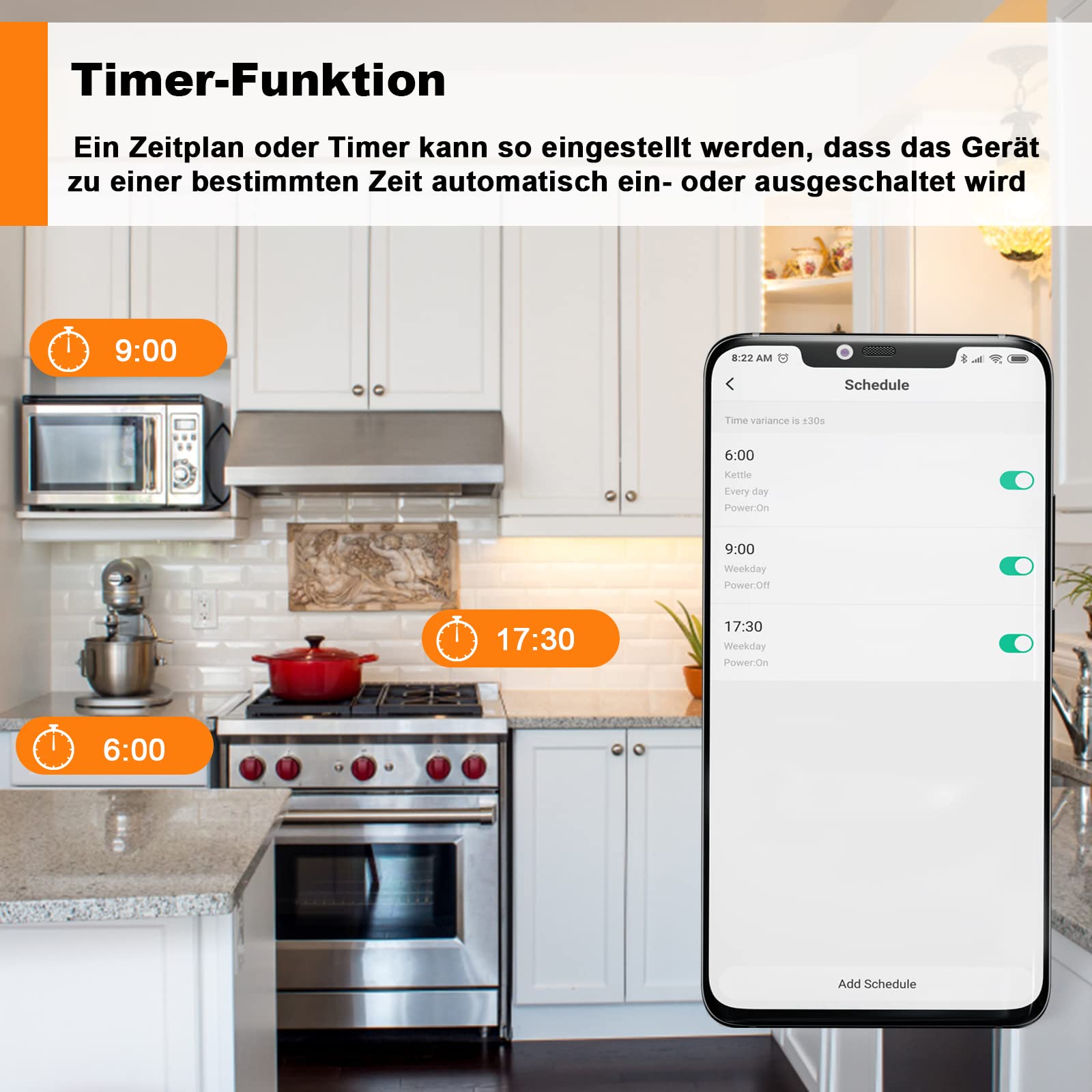 Prise Connectée Mini, 16A Intelligente Compact Prises, Compatible avec Alexa, Google Home, Contrôle à Distance, Mesure de Consommation Électrique, Contrôle Vocal, Fonction de Temps (Lot de 4)