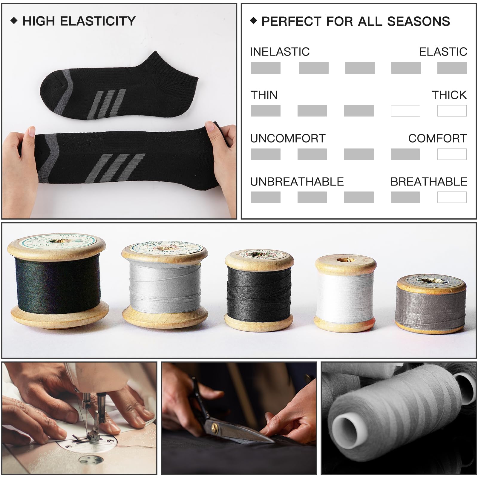 Heatuff 12 pares de calcetines de tobillo acolchados para hombre, atléticos, para correr, de corte bajo, transpirables, cómodos, casuales
