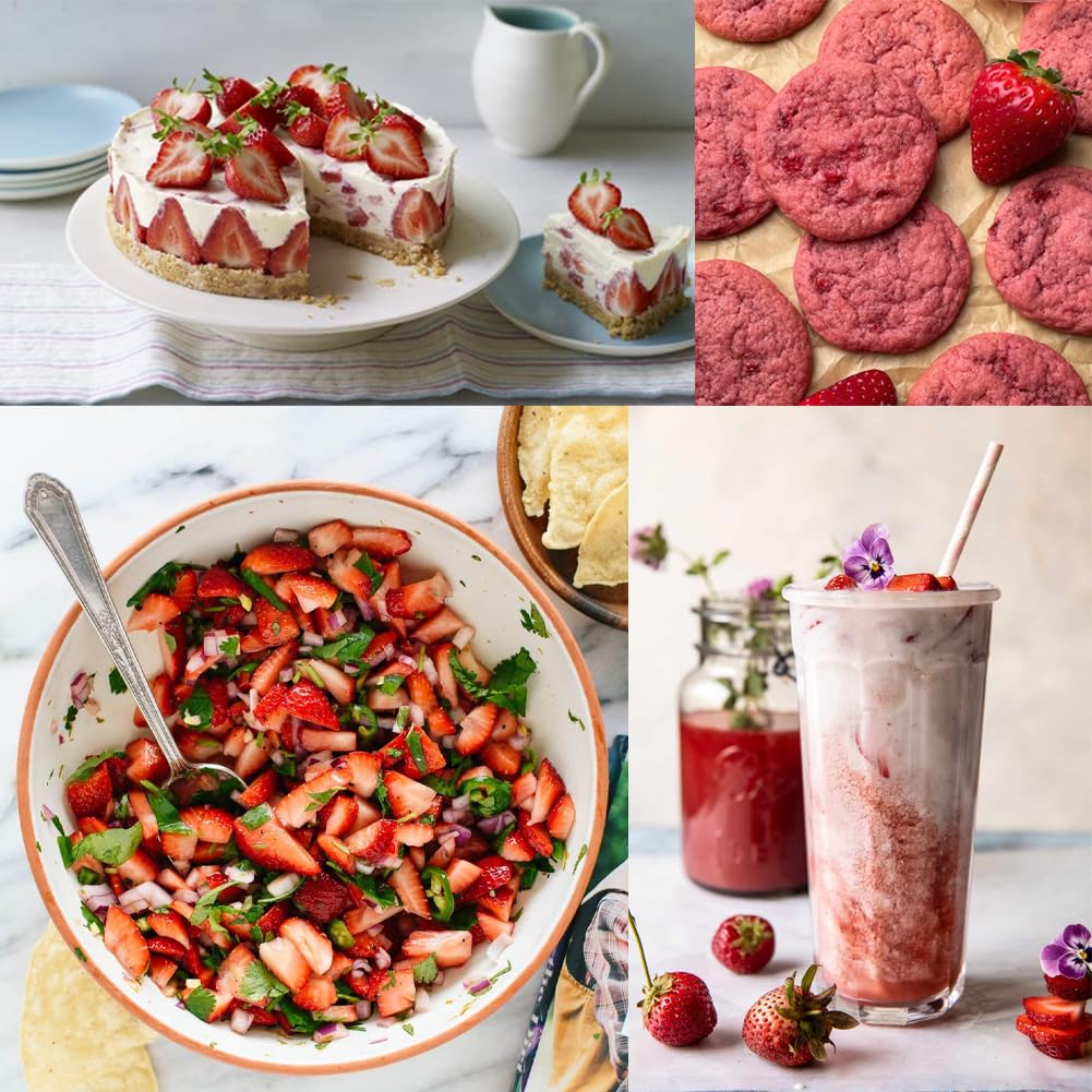 NUTVEDA Dried Strawberry Fruit 150g - Healhy Dry Fruit | High in Antioxidants, Vitamin C, Potassium | Healthy Snacks for Breakfast Morning Cereals, Oat Meals & Salad Garnishing - Image 6 thumbnail