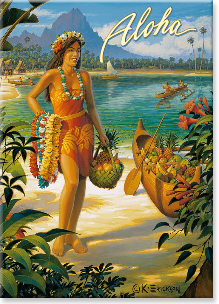 Tropical 　英語版 Amazon.com: Hawaii Refrigerator Magnet - Aloha Tropical Paradise