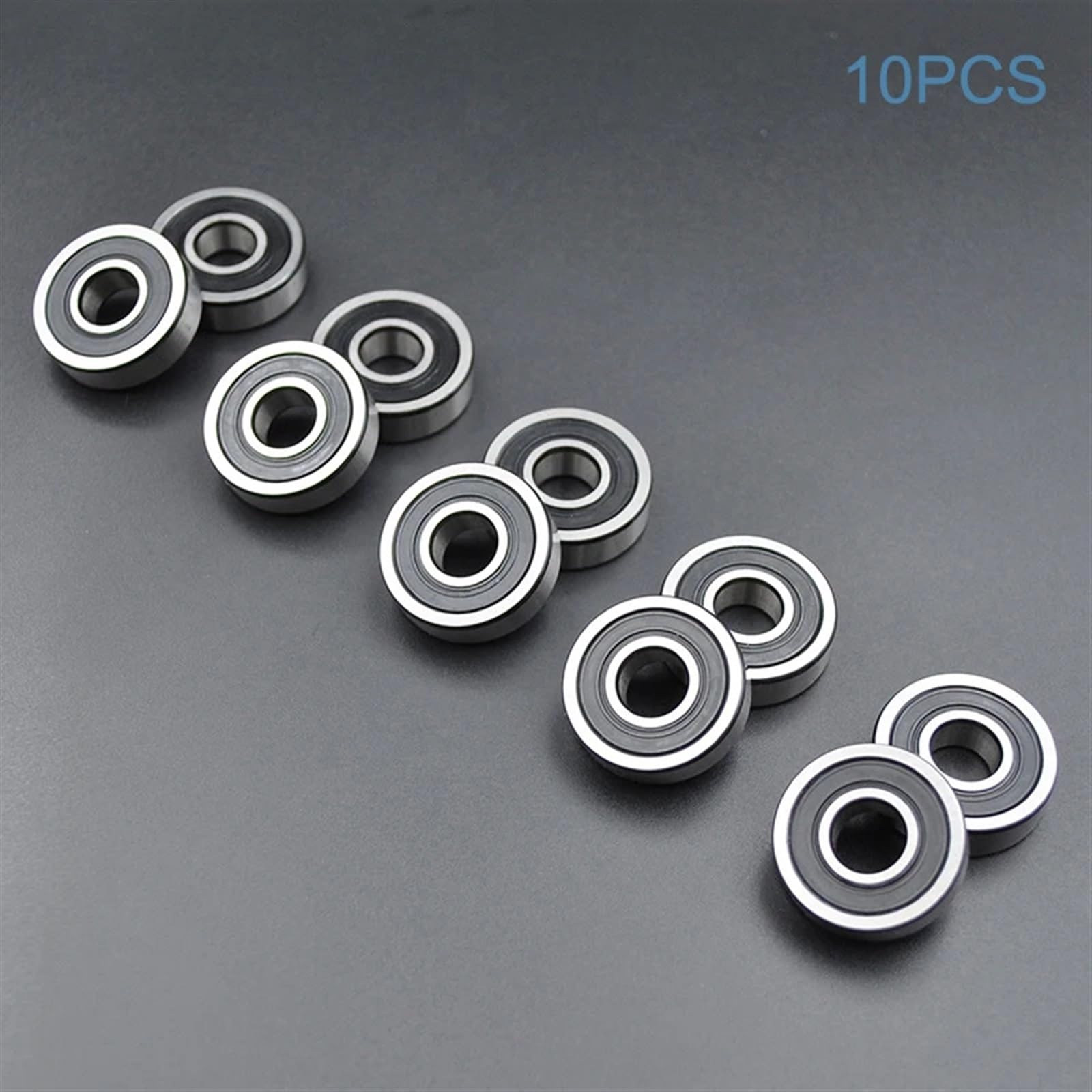 10 uds/100 Uds 608 2RS rodamientos diámetro 5mm 6mm 7mm 8mm 9mm patines rodamiento de rueda de monopatín(608 2RS Premium,100PCS)