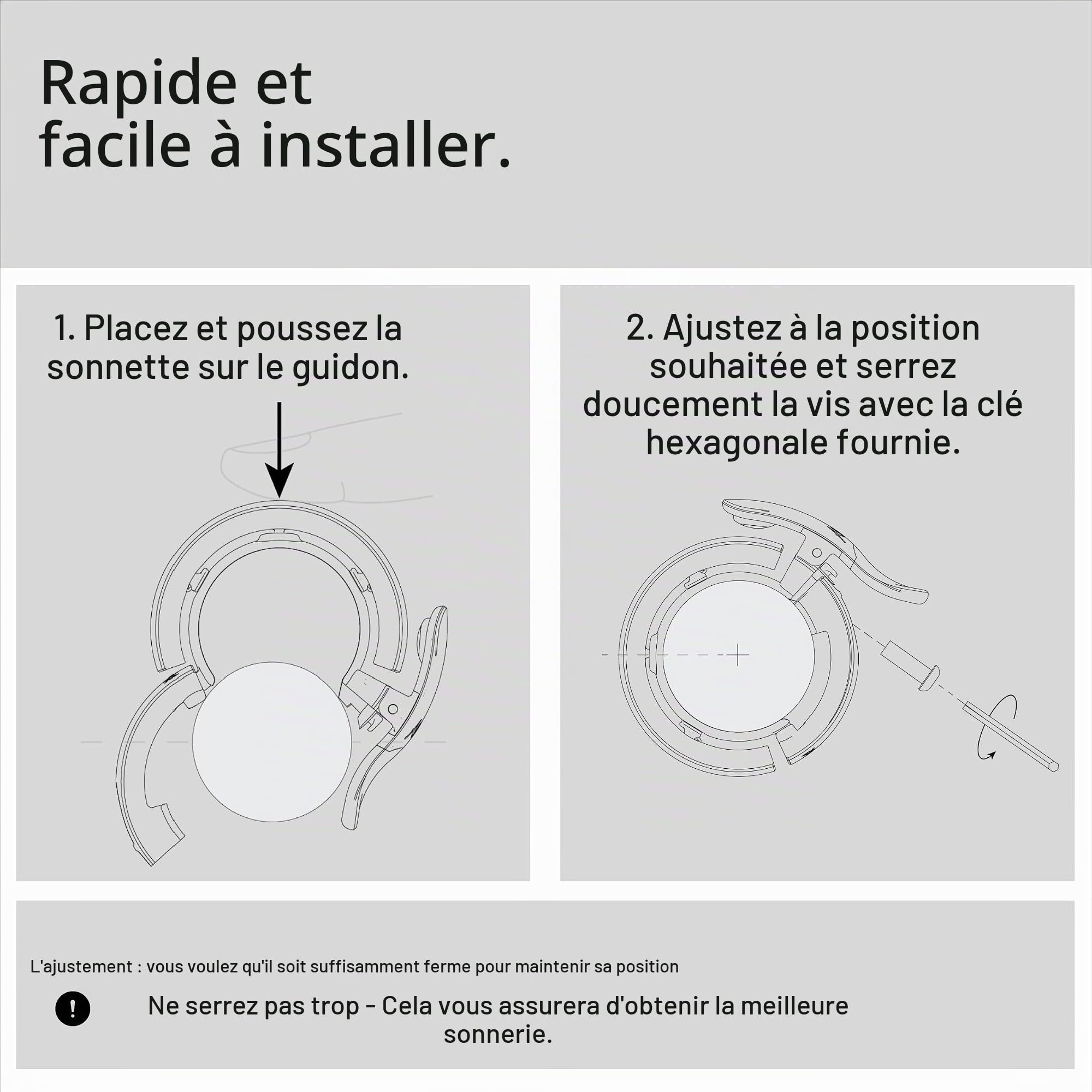 Knog Fahrradklingel Oi Prima, Anthrazit, 23,8-31,8 mm, Knop