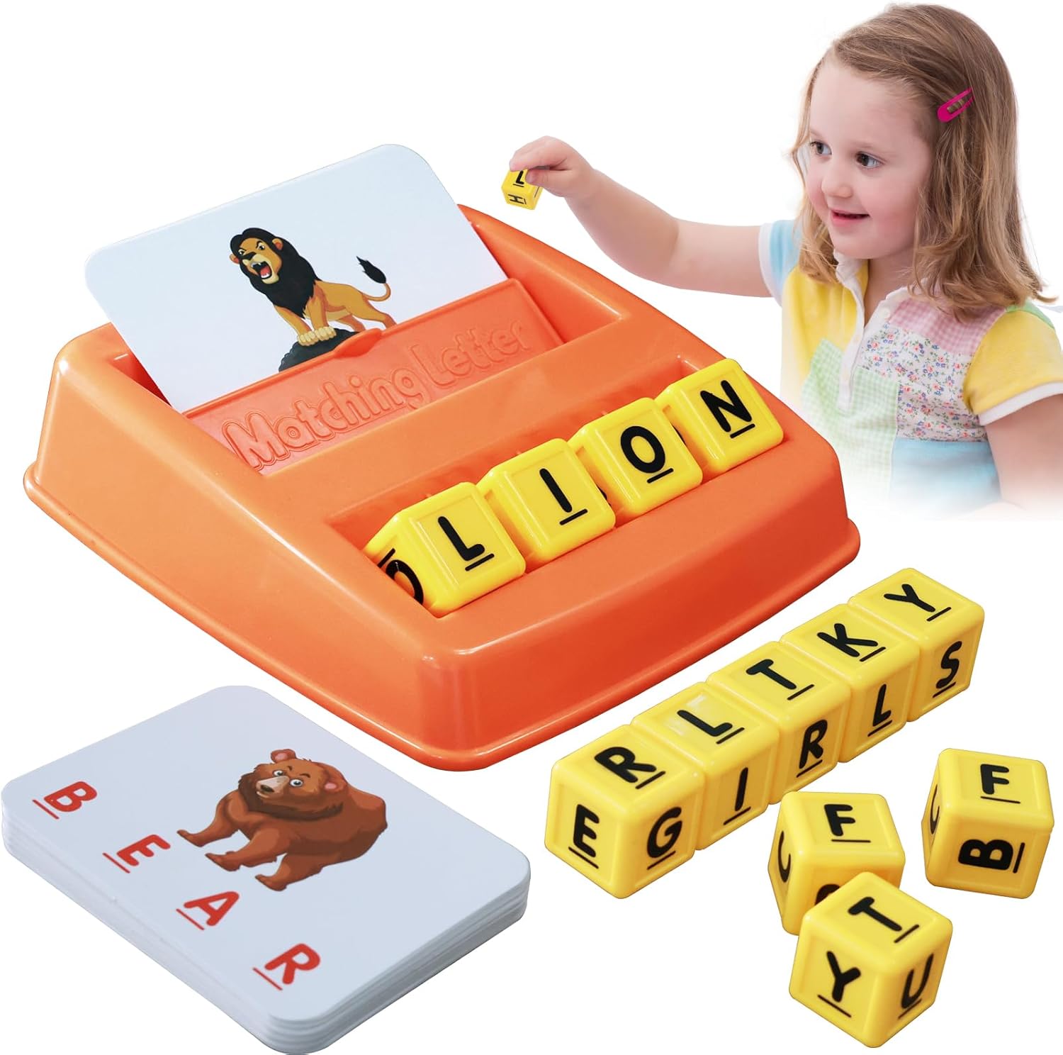 Matching Letter Games for Kids Birthday Gift, Learning Toys Ages 3-8, Birthday Party Halloween Xmas Easter Gifts for 3 4 5 6 7 8 Year Old Boys Girls (Orange) Matching Letter Games for Kids Birthday Gift, Learning Toys Ages 3-8, Birthday Party Halloween Xmas Easter Gifts for 3 4 5 6 7 8 Year Old Boys Girls (Orange)