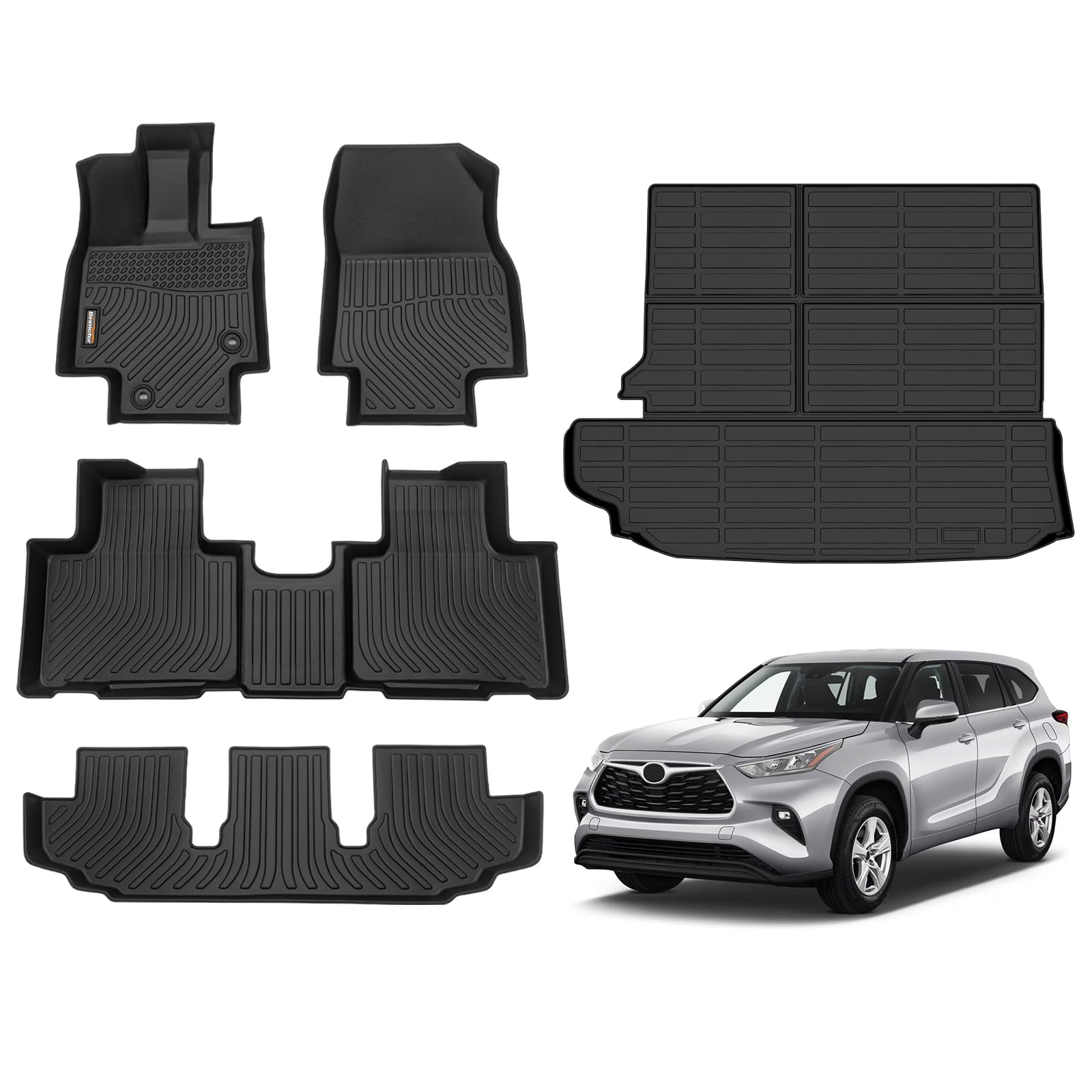 Amazon.com: Binmotor-Custom Fit Floor Mats and Cargo Liner Set for 2020 ...
