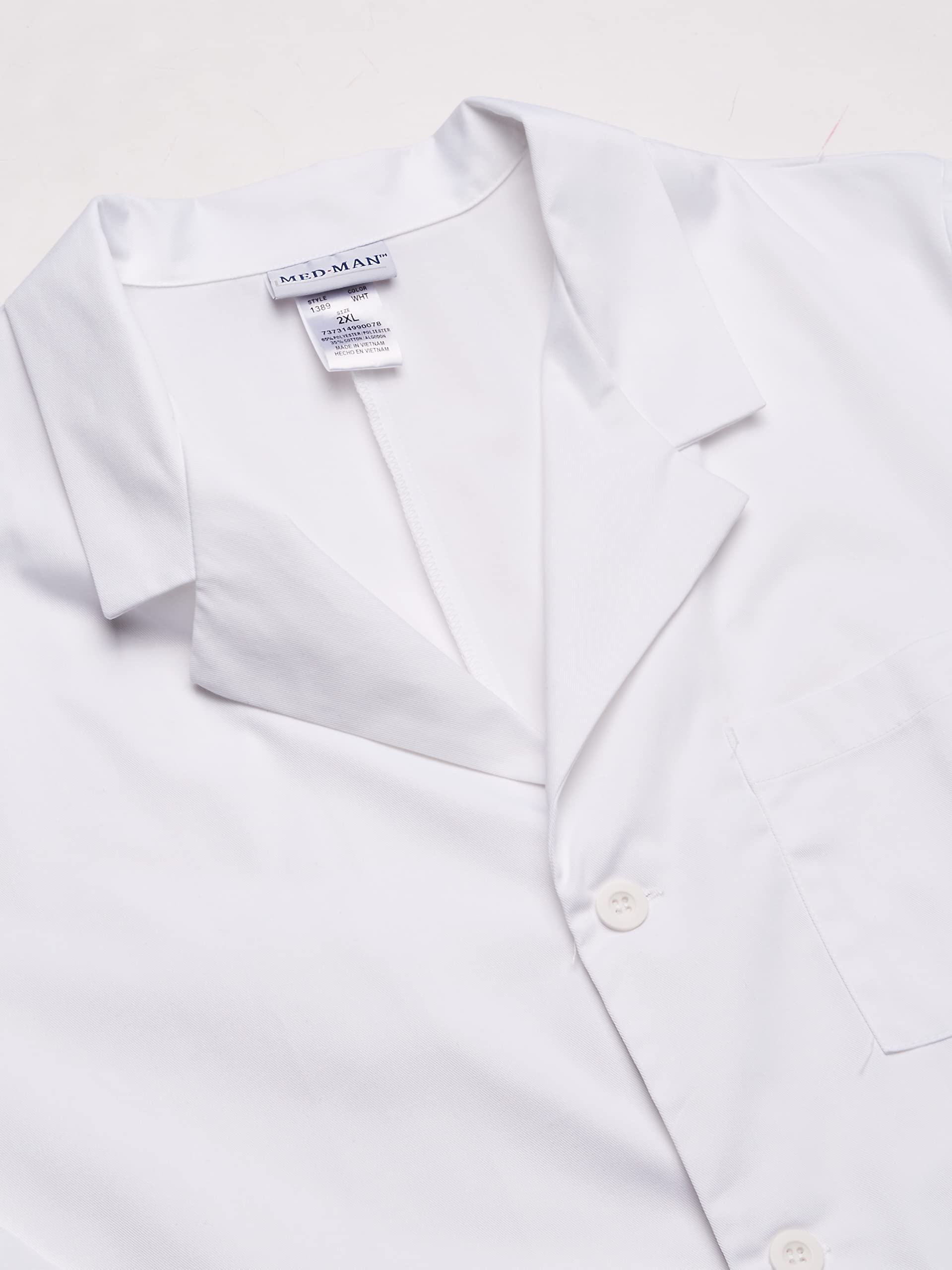 MEDMAN Cherokee - Camicia da laboratorio da uomo bianco XS