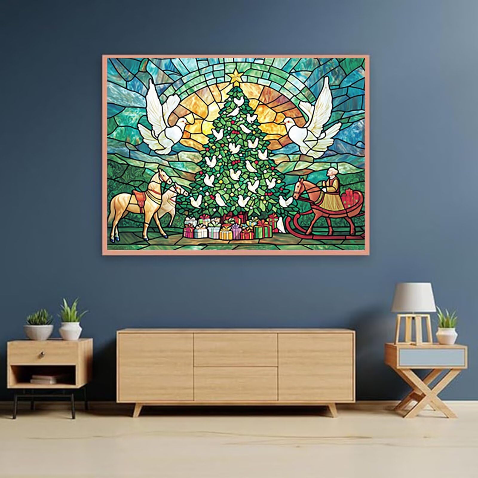 5D DIY Boże Narodzenie diamentowe zestawy malarskie, pełne 1 diamentowe malowanie dla dorosłych początkujących, kreatywne hobby dorośli diamentowa sztuka, dekoracja ścienna do domu diamentowy obraz z