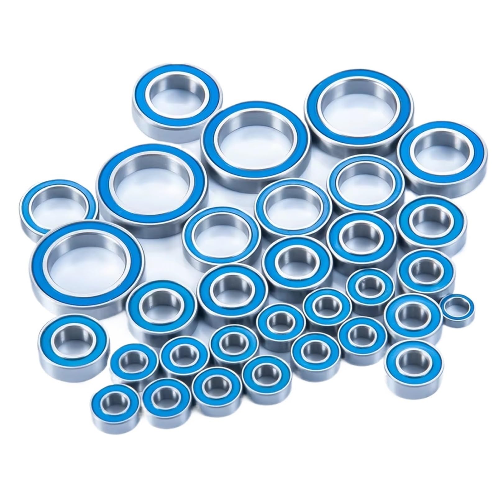 Per E-Revo 2.0 1/10 32 Pezzi Kit Mozzo Ruota Asse Cuscinetto Sigillato Blu RC Crawler Accessori Per Auto Cuscinetti Rc
