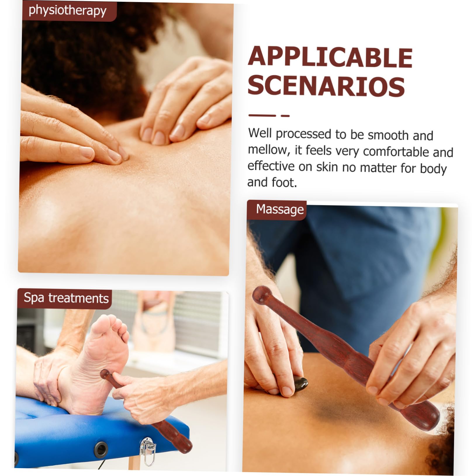 12 Stk Fußmassagegerät Fuß Massagestab aus Holz Akupressur-Massage werkzeug Massagestäbchen aus Holz stäbchen für die Fußmassage Duftendes Stock Rote Birne