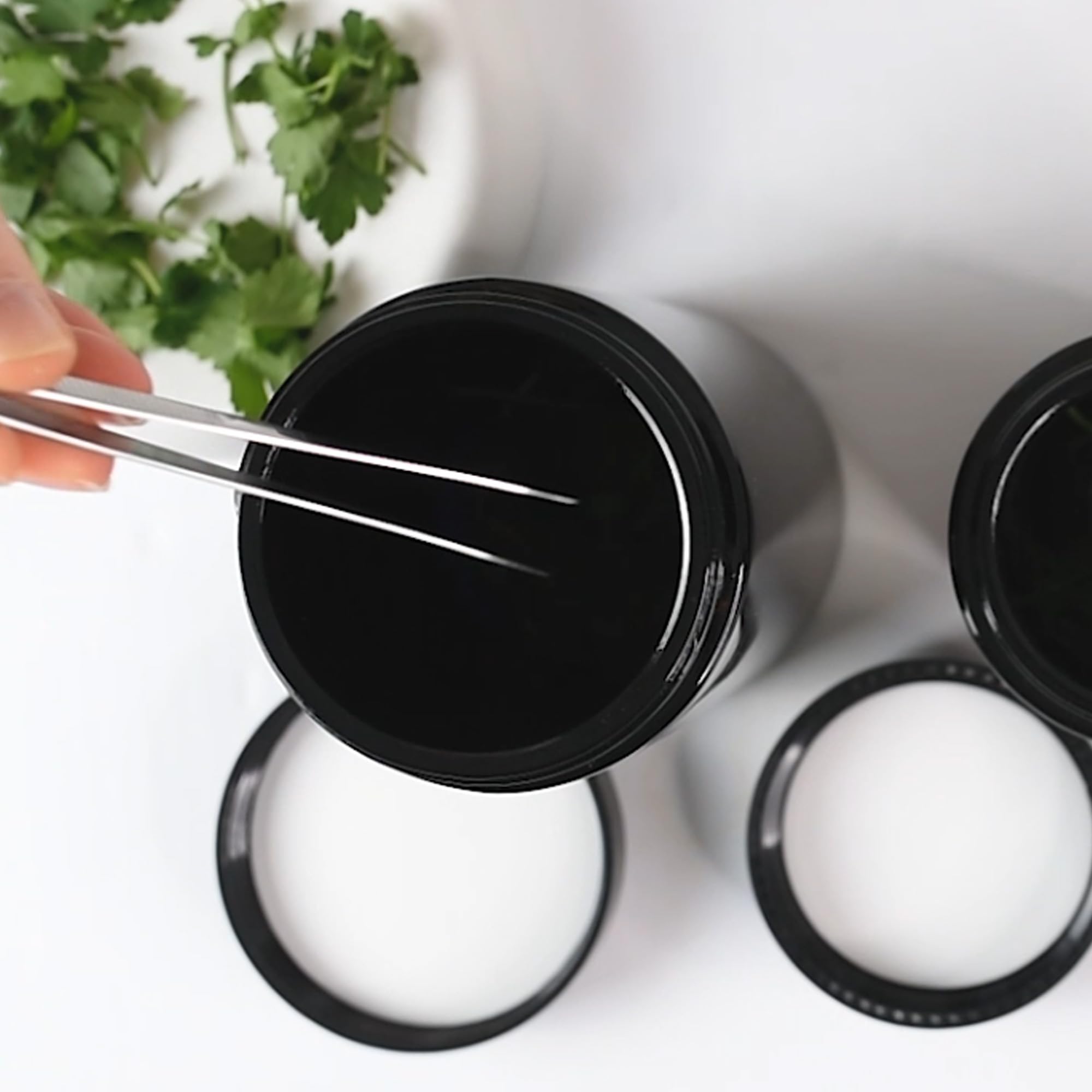 Pot En Verre 0,4 Litre Avec Couvercle Hermétique En Noyer ø 10 Cm - H 11 Cm - 36