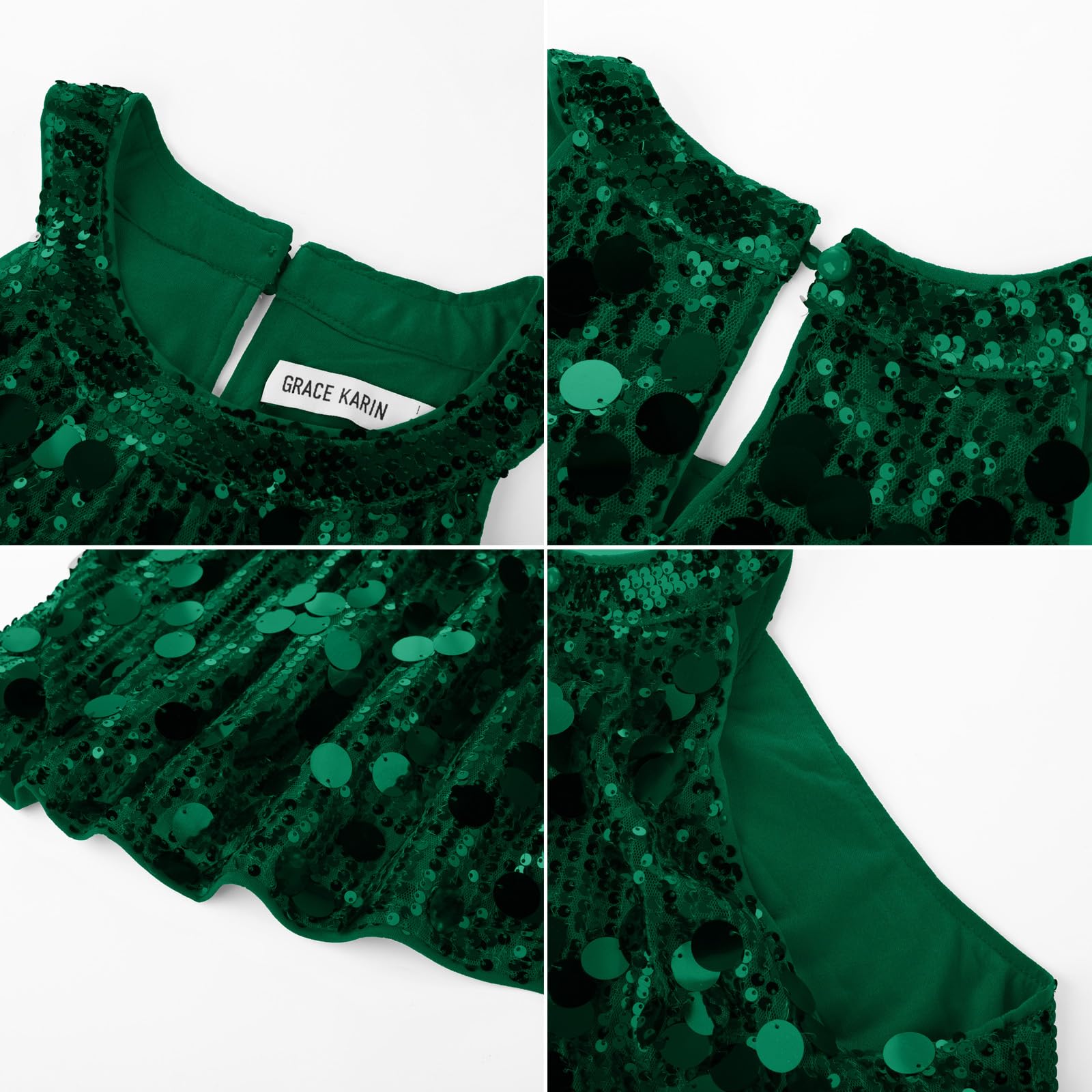 GRACE KARIN Chaleco brillante de lentejuelas con cuello halter para mujer, sin mangas, para salir por la noche