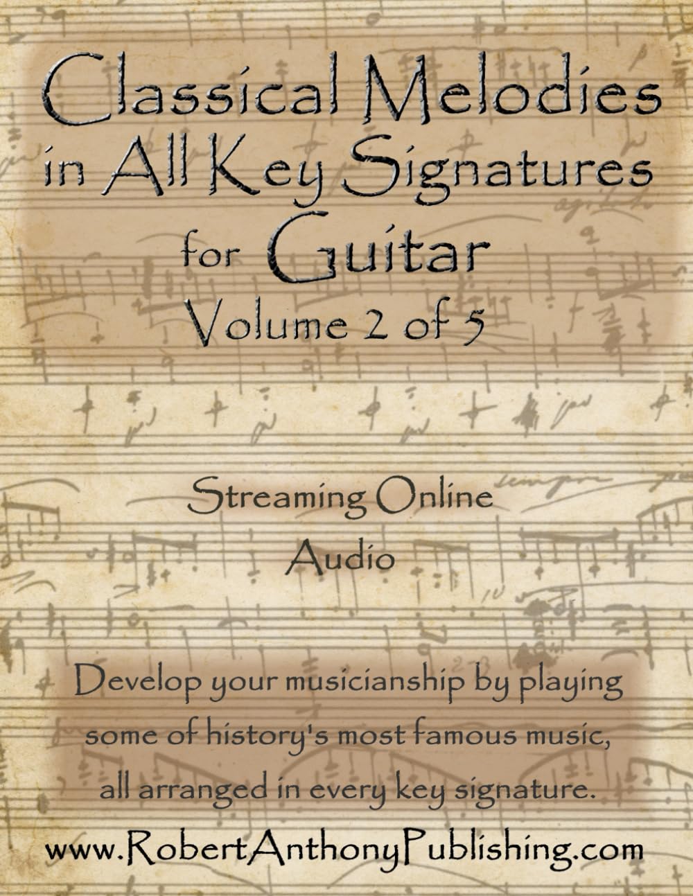 Classical Melodies in All Key Signatures for Guitar Volume 2 recueil morceaux guitare solo